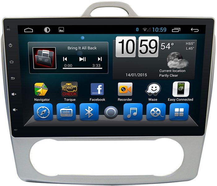 Автомагнитола CarMedia KR-1059-T8 Ford Focus II 2005-2010 (климат) на Android 9.0 - фото 81172