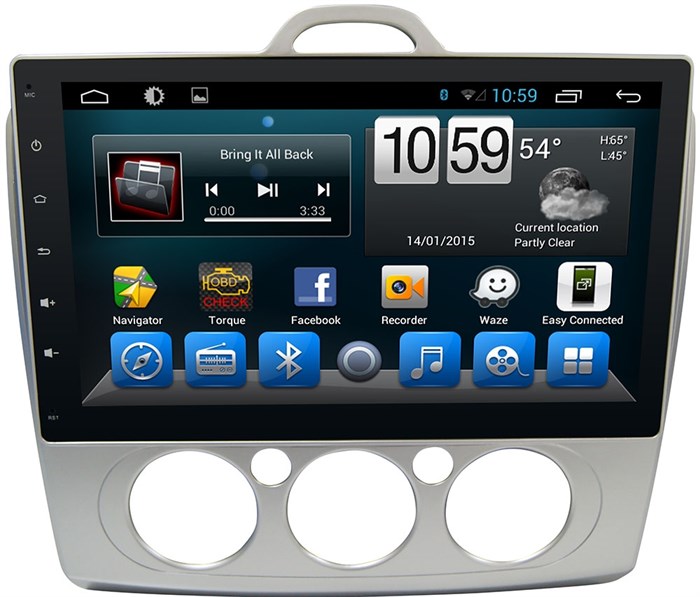 Штатная магнитола CarMedia KR-1059-T8 Ford Focus II 2005-2010 (кондиционер) на Android 9.0 - фото 81175