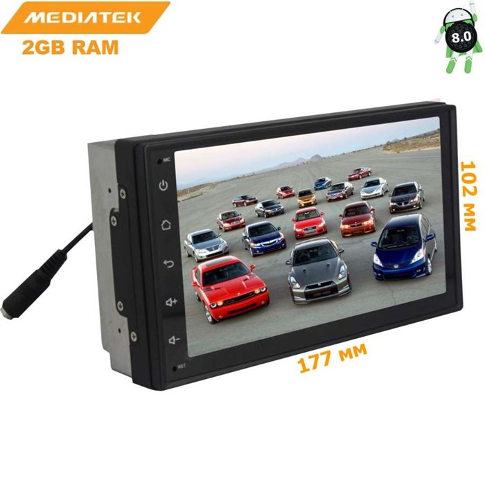 2 DIN УНИВЕРСАЛЬНАЯ МАГНИТОЛА NISSAN QASHQAI, X-TRAIL (ДО 14Г) LETRUN 2380 ANDROID 8.0.1 MTK-L 2 GB - фото 86861