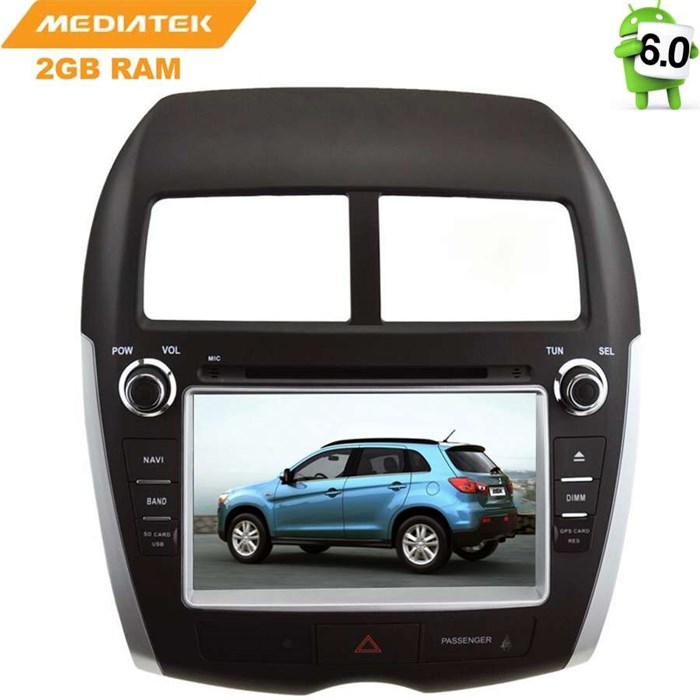 ШТАТНАЯ МАГНИТОЛА MITSUBISHI ASX, CITROEN C4 AIRCROSS LETRUN 2256 ANDROID 6.0.1 MTK 4G - фото 88555