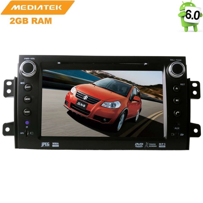 Штатная магнитола Suzuki SX4 I 2006-2014 LeTrun 2357 на Android 6.0.1 7 дюймов (4G LTE 2GB) - фото 89004