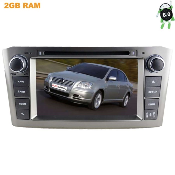 Штатная магнитола Toyota Avensis II 2003-2008 LeTrun 2542 на Android 8.1.1 (серебро) - фото 89072