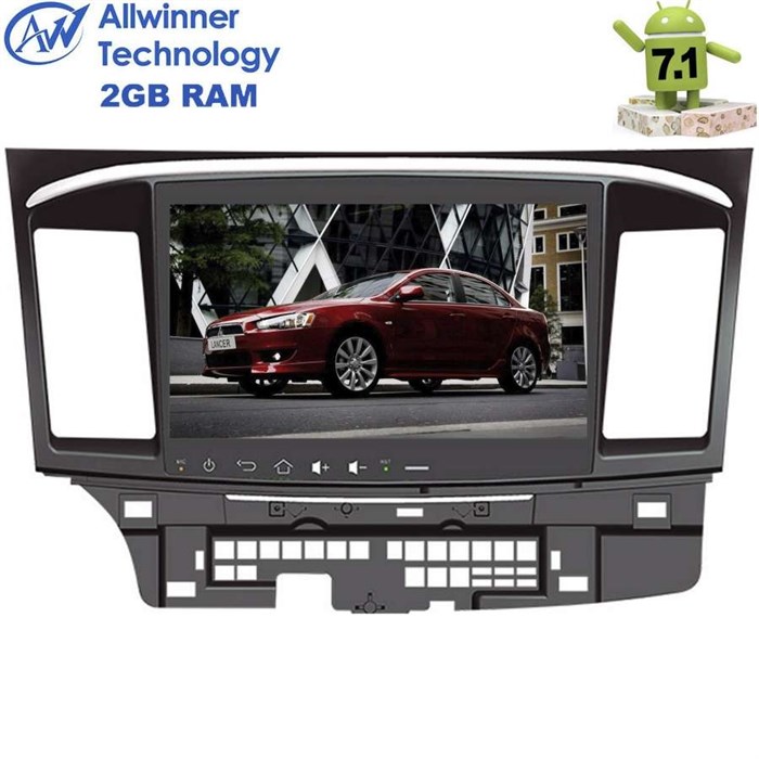 Штатная магнитола Mitsubishi Lancer X 2007-2016 LeTrun 2243 на Android 7.1.1 Allwinner T3 - фото 89860