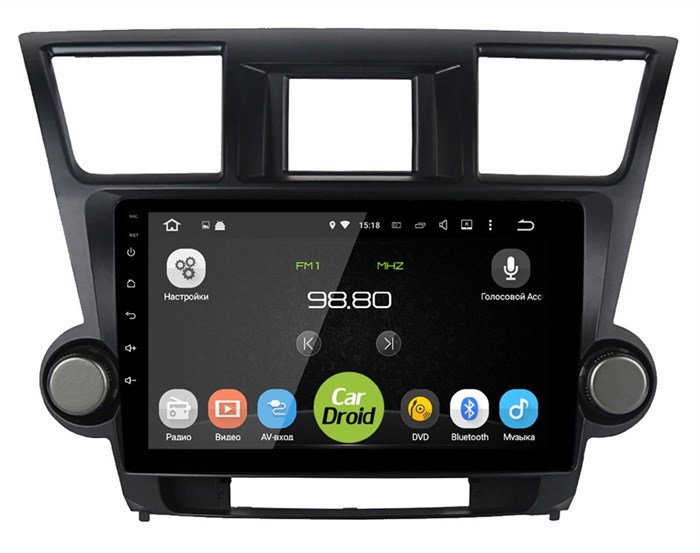 Штатная магнитола Roximo CarDroid RD-1122F для Toyota Highlander 2 2007-2013 (Android 10.0) DSP - фото 91981