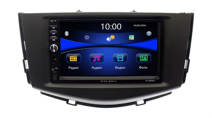 Магнитола в штатное место Lifan X60 2012 - 2016 Wide Media DV-JM7136 - фото 96058