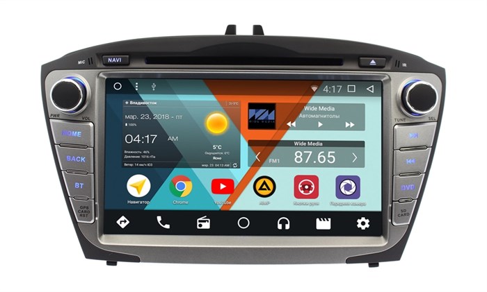 Штатная магнитола Hyundai ix35, Tucson 2009 - 2014 Wide Media WM-VS8A301NC-2/32 - фото 97687
