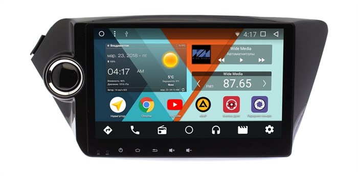 Штатная магнитола Kia Rio, K2 2011 - 2017 Wide Media WM-CF3016NB-1/16 - фото 98330