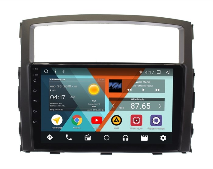 Штатная магнитола Mitsubishi Pajero IV 2006+ Wide Media WM-CF3046NB-1/16 (Rockford Fosgate) - фото 99279