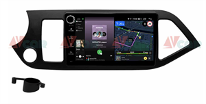 Штатная магнитола VAYCAR 09V4R 4/64 ГБ крутилки для Kia Picanto II 2011-2016 на Android 10.0