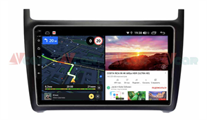 Штатная магнитола VAYCAR 09V6 6/128 ГБ для Volkswagen Polo 5 2009-2019 на Android 10.0