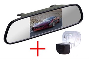 Зеркало + камера cam-017 для Hyundai Solaris (sedan), Verna, Kia Cerato (09-12), Venga (10+)