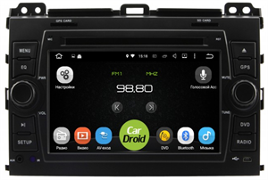 Штатная магнитола Roximo CarDroid RD-1105D для Toyota Land Cruiser Prado 120 2002-2009 (Android 10.0) DSP